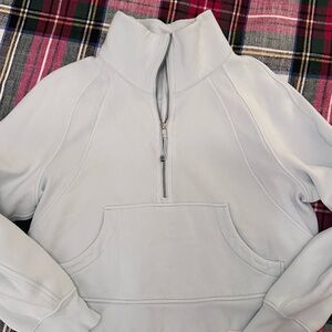 Light Blue Lululemon Scuba Oversized Funnel-Neck Half-Zip